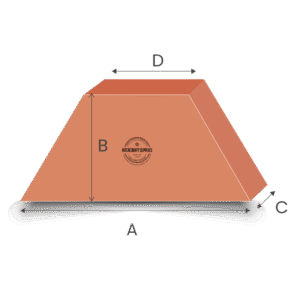 Equal sided taper foam cut to size – angled upholstery foam cushion