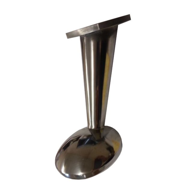 Chrome Angled Leg with Foot - 130mm
